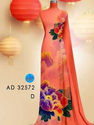 Vải Áo Dài Hoa In 3D AD 32572 21